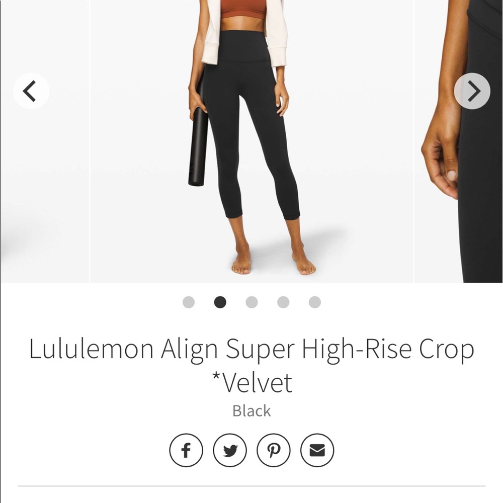 Lululemon Align Super High Rise Crop 23in *velvet